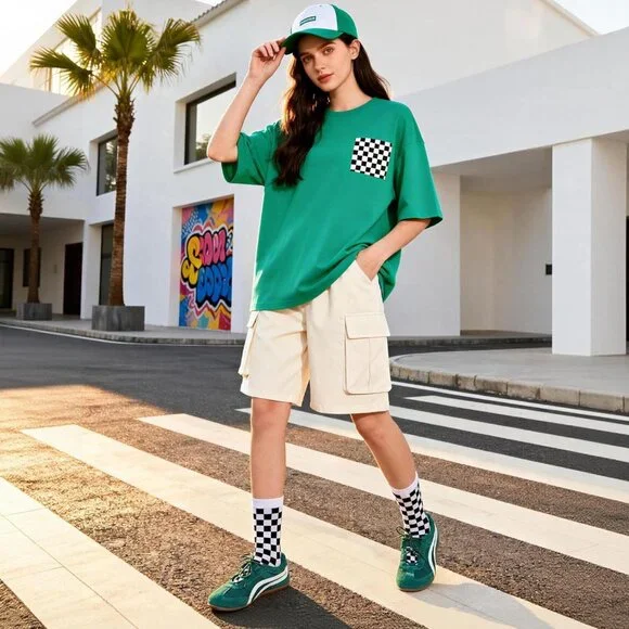 Women's Green Mesh Lightweight Casual Comfortable Mary Jane Fashion Sneakers - Picture 6 of 7